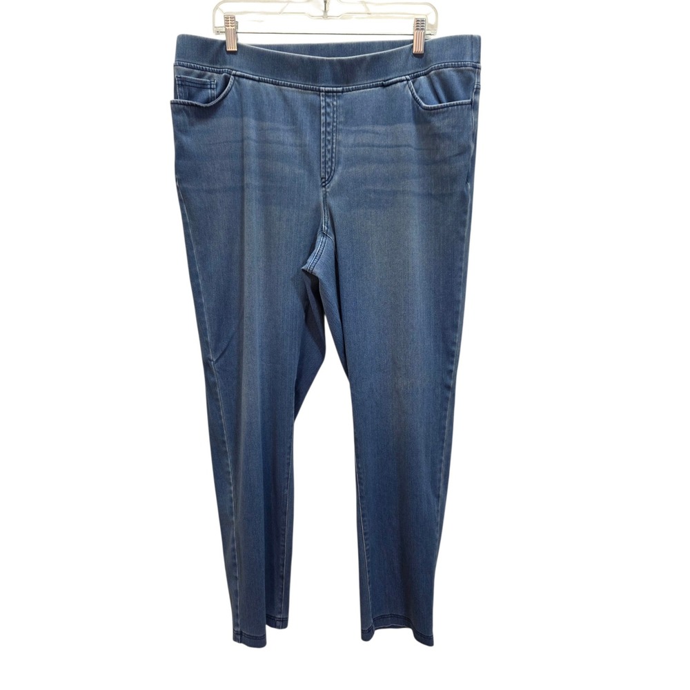 Pure Jill Indigo J. Jill Stretch Denim Leggings Jeans Women XL Tall Blue Pull On